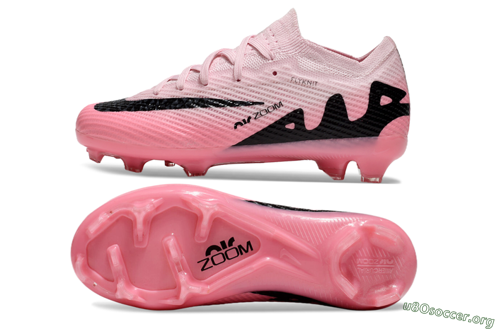 Kids Nike Air Zoom Mercurial Vapor 15 Elite FG Football Boots - Pink/Black 1