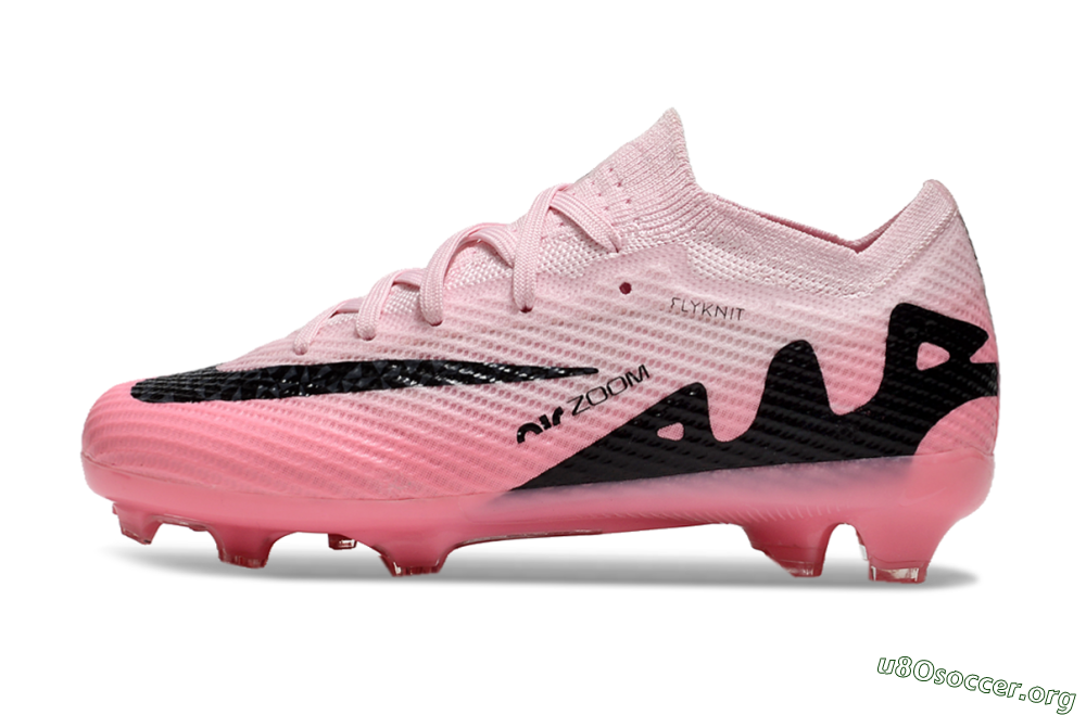 Kids Nike Air Zoom Mercurial Vapor 15 Elite FG Football Boots - Pink/Black 3