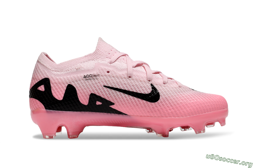 Kids Nike Air Zoom Mercurial Vapor 15 Elite FG Football Boots - Pink/Black 6