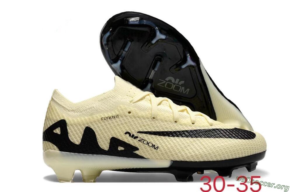 Kids Nike Air Zoom Mercurial Vapor 15 Elite FG Football Boots - Beige/Black 2