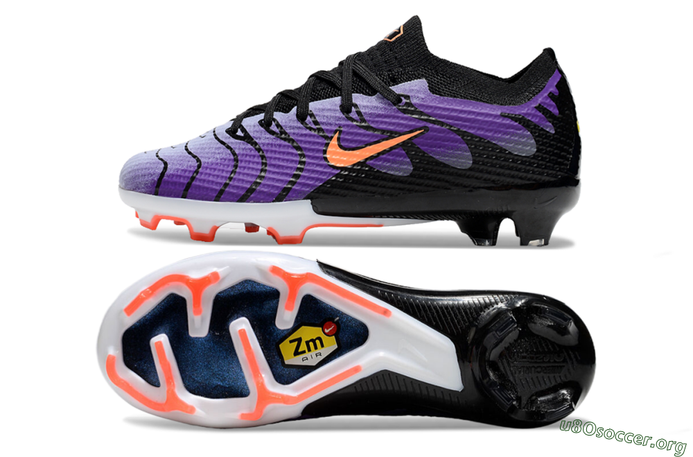 Kids Nike Air Zoom Mercurial Vapor 15 Elite FG Football Boots - Purple/Orange/Black 1