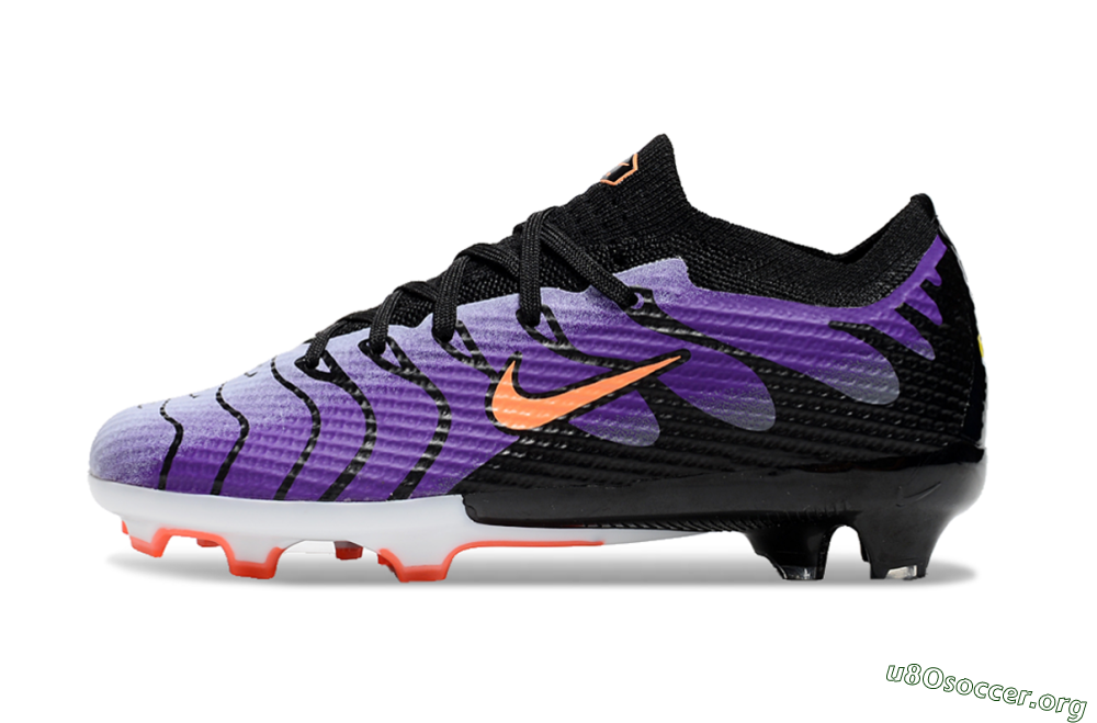 Kids Nike Air Zoom Mercurial Vapor 15 Elite FG Football Boots - Purple/Orange/Black 3