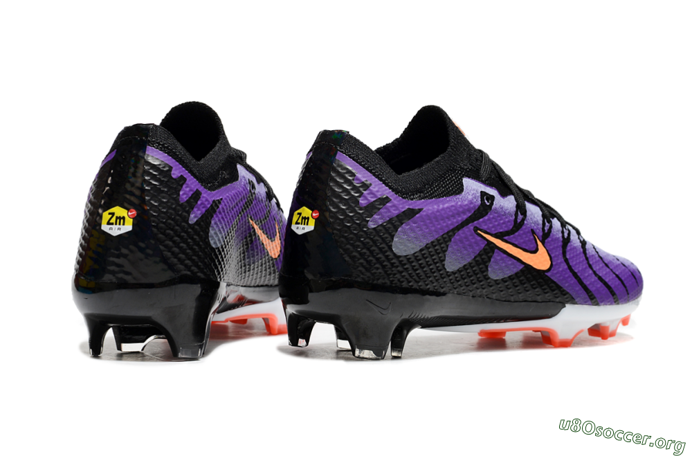 Kids Nike Air Zoom Mercurial Vapor 15 Elite FG Football Boots - Purple/Orange/Black 7