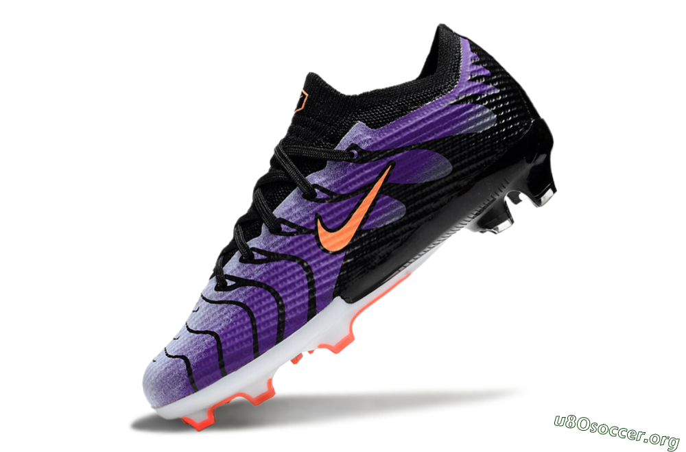 Kids Nike Air Zoom Mercurial Vapor 15 Elite FG Football Boots - Purple/Orange/Black 5