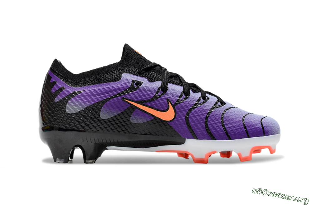 Kids Nike Air Zoom Mercurial Vapor 15 Elite FG Football Boots - Purple/Orange/Black 6