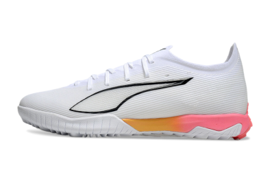 Puma Ultra Ultimate TF Football Shoes - White/Black/Yellow/Pink
