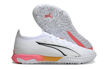 Puma Ultra Ultimate TF Football Shoes - White/Black/Yellow/Pink