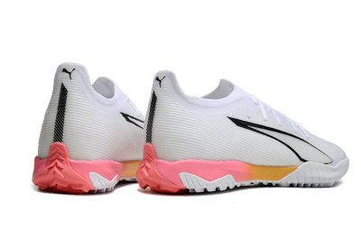 Puma Ultra Ultimate TF Football Shoes - White/Black/Yellow/Pink