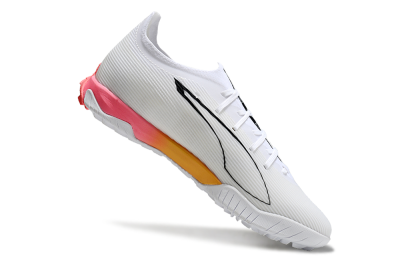 Puma Ultra Ultimate TF Football Shoes - White/Black/Yellow/Pink