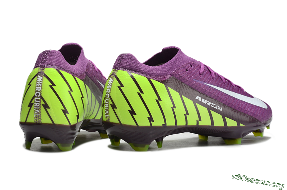 Nike Air Zoom Mercurial Vapor 16 Elite FG Football Boots - Purple/White/Yellow/Brown 6