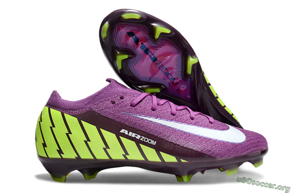 Nike Air Zoom Mercurial Vapor 16 Elite FG Football Boots - Purple/White/Yellow/Brown 2
