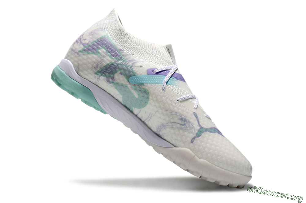 Puma Future Ultimate TF Football Shoes - Beige/Jade/Purple 4