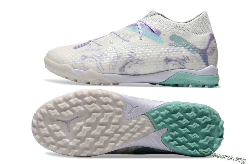 Puma Future Ultimate TF Football Shoes - Beige/Jade/Purple 1