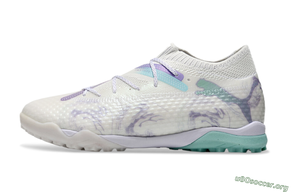 Puma Future Ultimate TF Football Shoes - Beige/Jade/Purple 3
