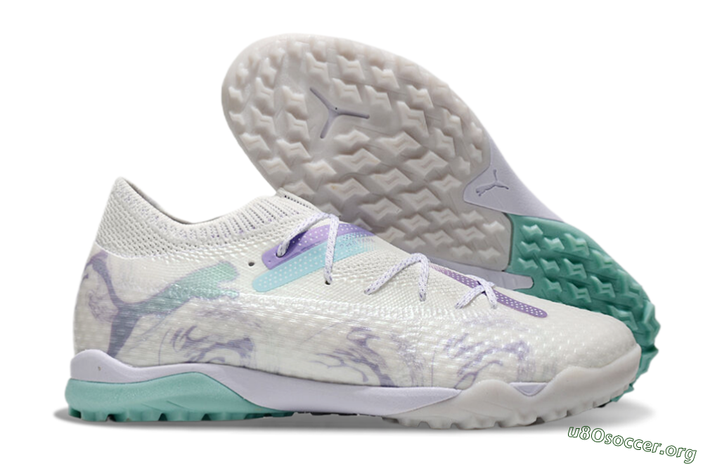 Puma Future Ultimate TF Football Shoes - Beige/Jade/Purple 2