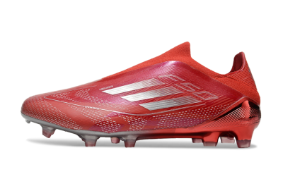 Adidas F50 Elite Laceless FG Football Boots - Red/Silver