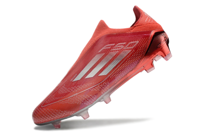 Adidas F50 Elite Laceless FG Football Boots - Red/Silver