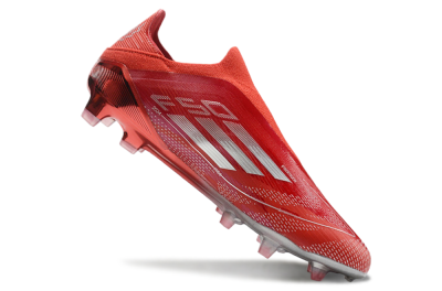 Adidas F50 Elite Laceless FG Football Boots - Red/Silver