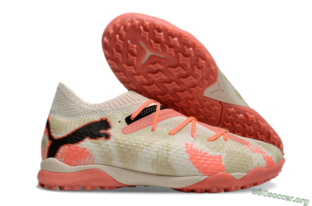 Puma Future Ultimate TF Football Shoes - Beige/Red/Black 2