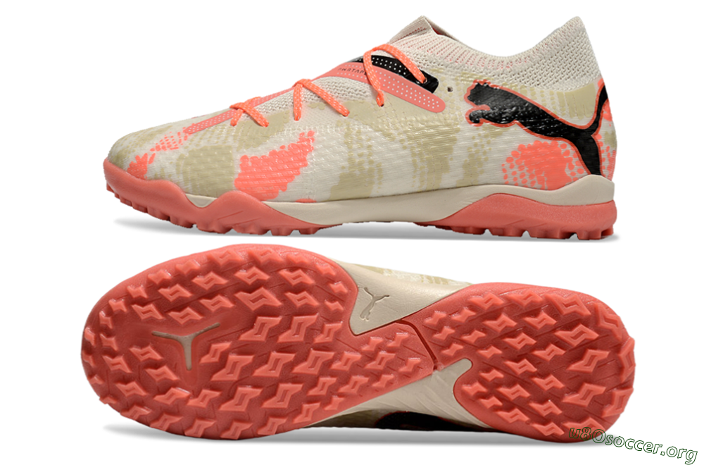Puma Future Ultimate TF Football Shoes - Beige/Red/Black 1