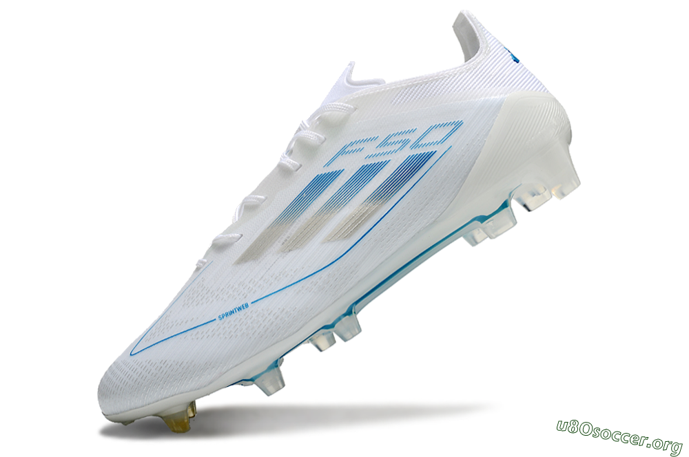 Adidas F50 Elite FG Football Boots - White/Silver/Blue 5