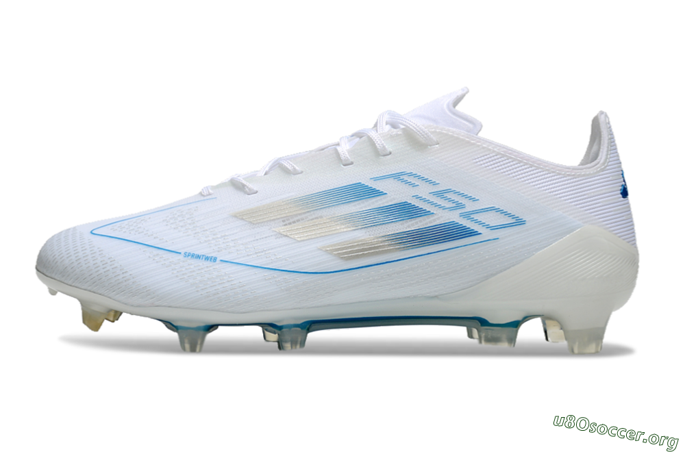 Adidas F50 Elite FG Football Boots - White/Silver/Blue 3