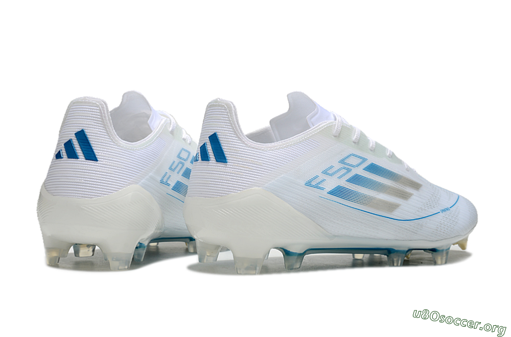 Adidas F50 Elite FG Football Boots - White/Silver/Blue 6