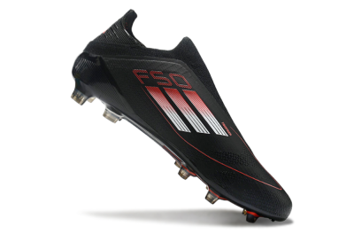 Adidas F50 Elite Laceless FG Football Boots - Black/White/Red