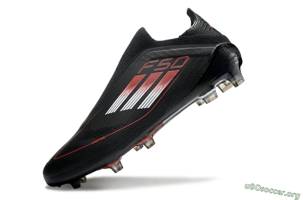 Adidas F50 Elite Laceless FG Football Boots - Black/White/Red 5
