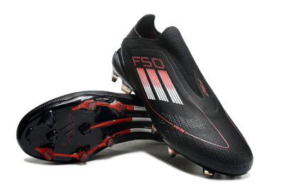 Adidas F50 Elite Laceless FG Football Boots - Black/White/Red