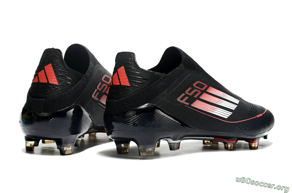 Adidas F50 Elite Laceless FG Football Boots - Black/White/Red 6