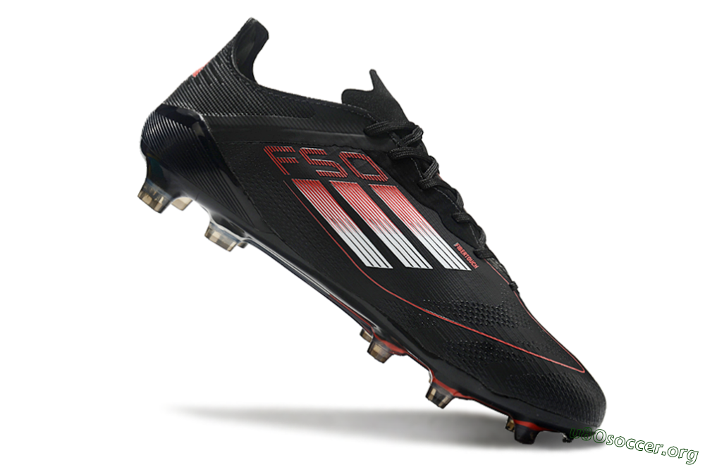 Adidas F50 Eltie FG Football Boots - Black/White/Red 4