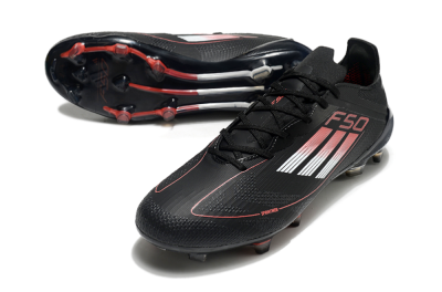 Adidas F50 Eltie FG Football Boots - Black/White/Red