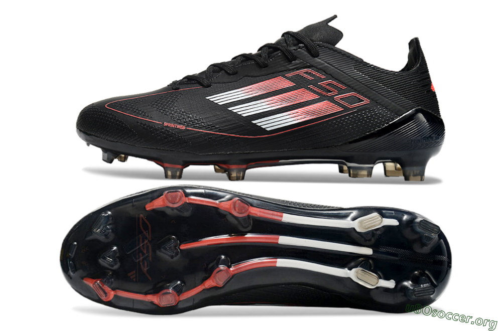 Adidas F50 Eltie FG Football Boots - Black/White/Red 1