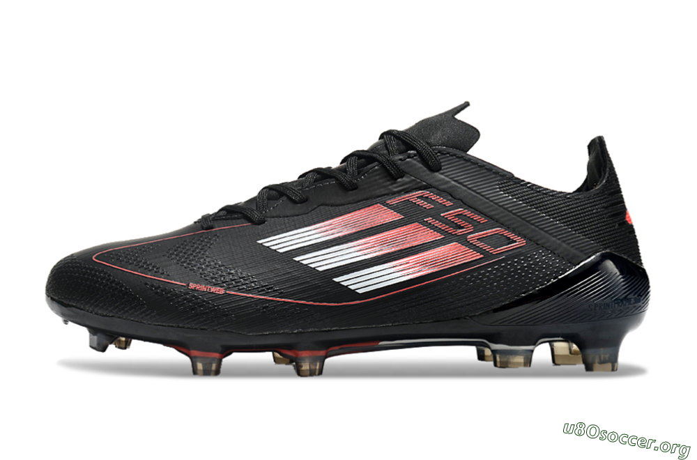 Adidas F50 Eltie FG Football Boots - Black/White/Red 3