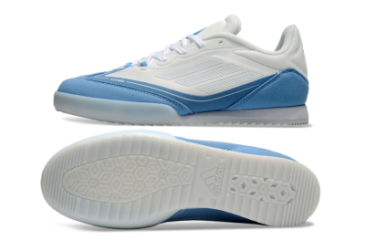 Messi Adizero F50 Freestyle IC Football Shoes - White/Blue/Grey