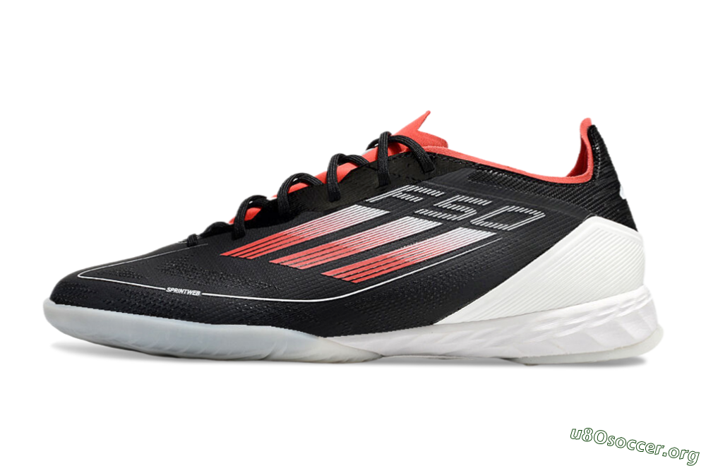 Adidas F50 Pro IC Football Shoes - Black/Red/White 3