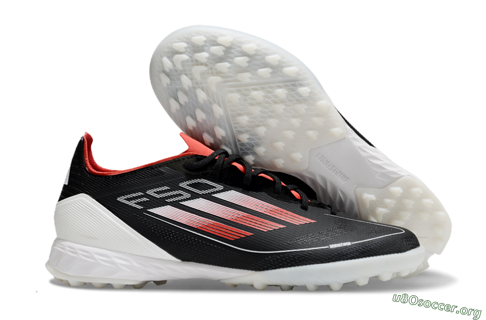 Adidas F50 Pro TF Football Shoes - Black/Red/White 2