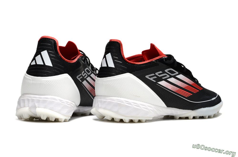 Adidas F50 Pro TF Football Shoes - Black/Red/White 6