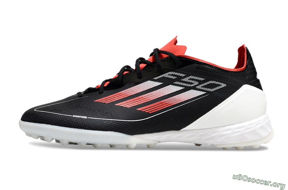 Adidas F50 Pro TF Football Shoes - Black/Red/White 3