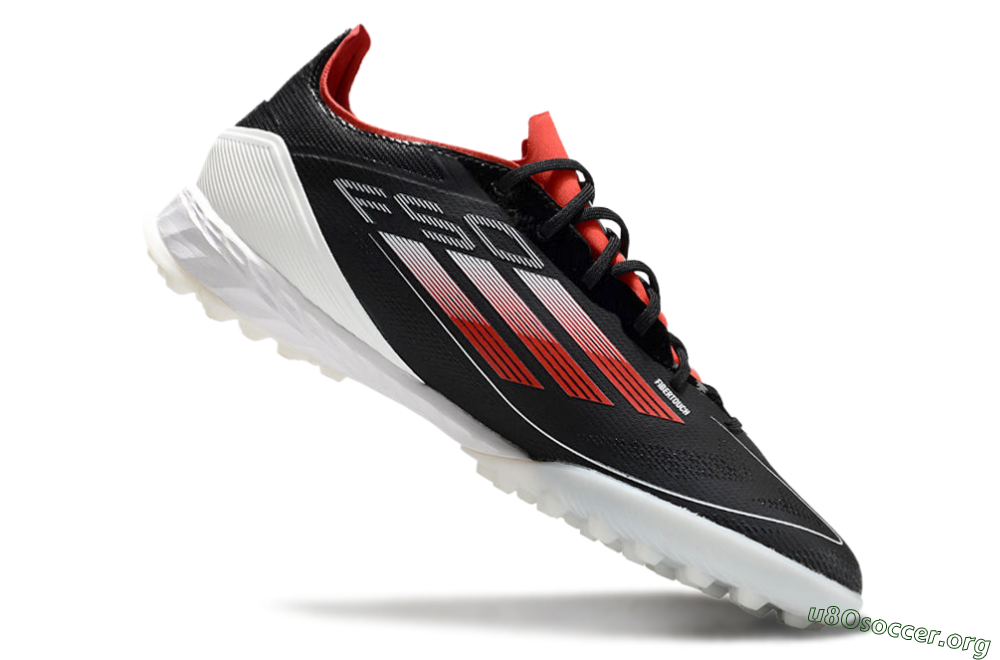 Adidas F50 Pro TF Football Shoes - Black/Red/White 4