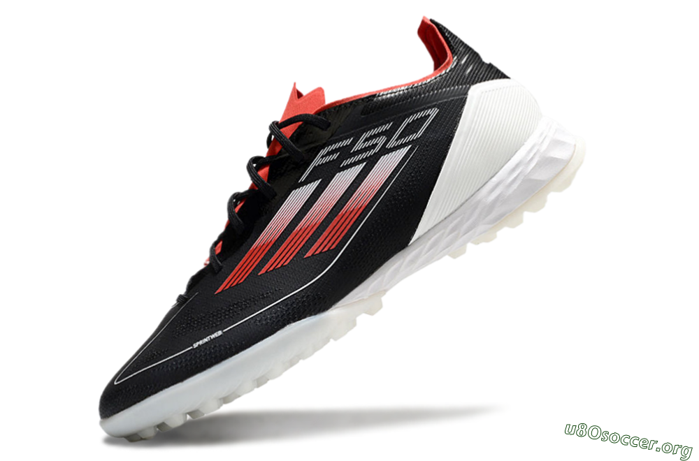 Adidas F50 Pro TF Football Shoes - Black/Red/White 5