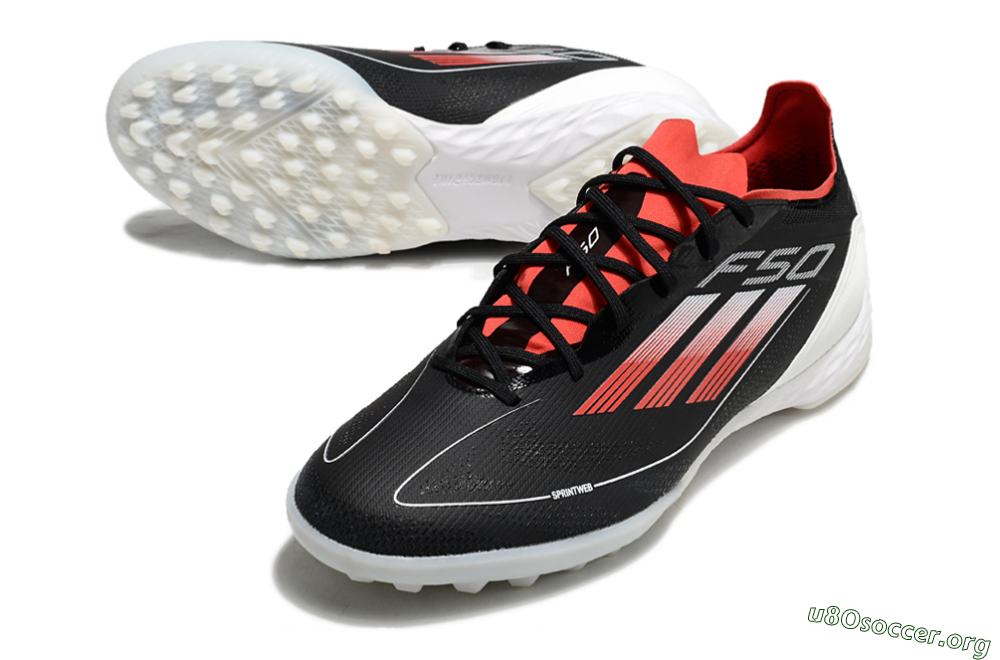 Adidas F50 Pro TF Football Shoes - Black/Red/White 0