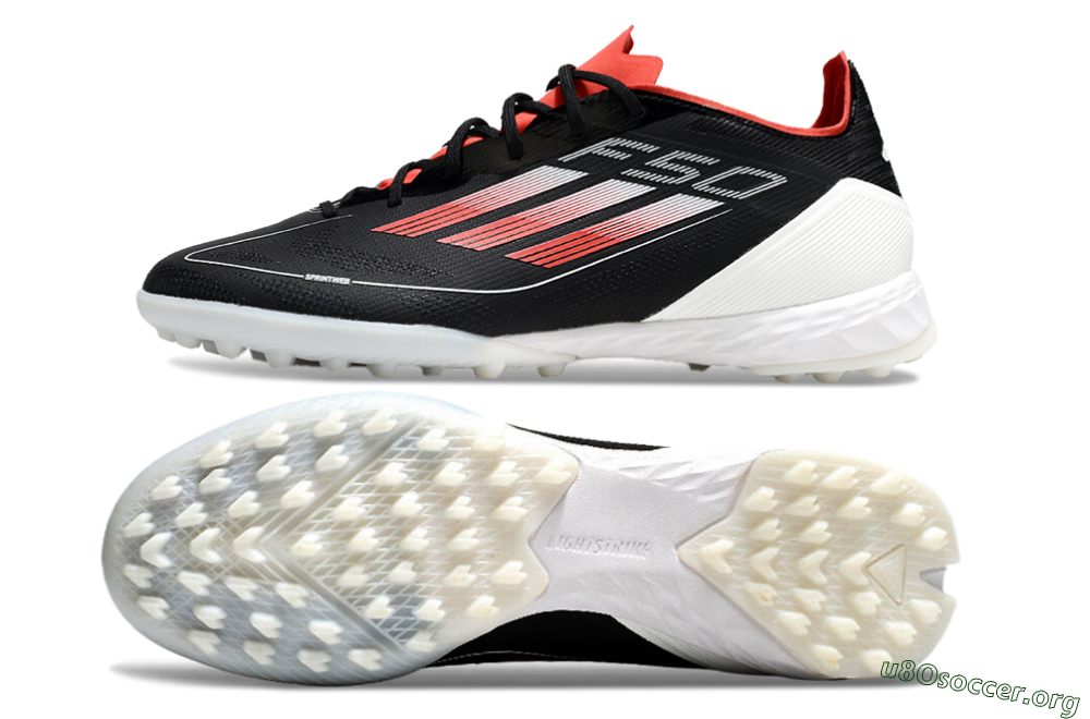 Adidas F50 Pro TF Football Shoes - Black/Red/White 1