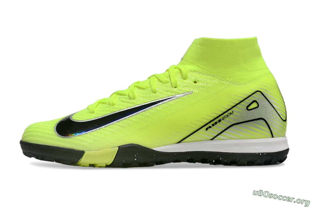 Nike Air Zoom Mercurial Superfly 10 Elite TF Football Shoes - Yellow/Black/Silver 3