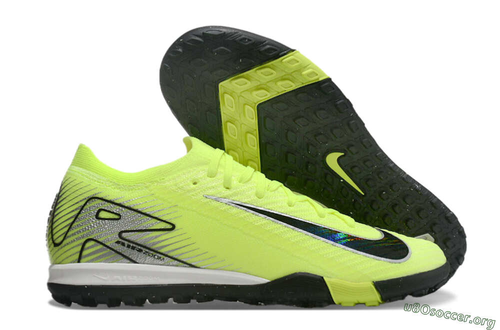 Nike Air Zoom Mercurial Vapor 16 Elite TF Football Shoes - Yellow/Black/Silver 2