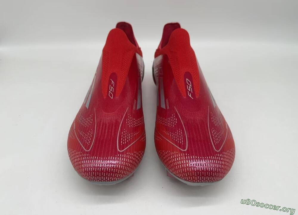 Adidas F50 Elite Laceless FG Football Boots - Red/Silver
