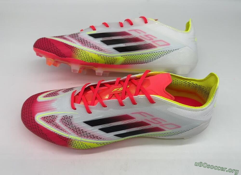 Adidas F50 Elite FG Football Boots - White/Red/Yellow