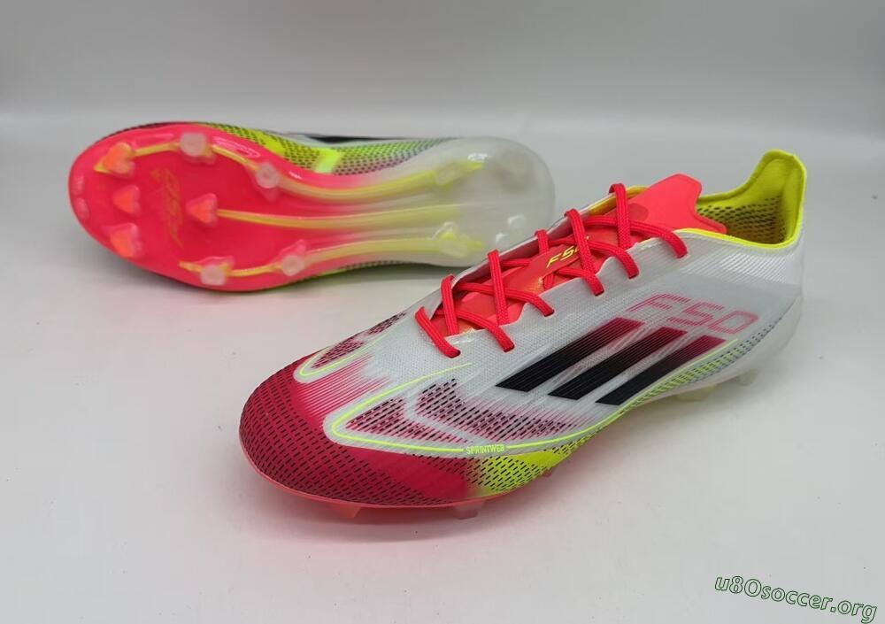 Adidas F50 Elite FG Football Boots - White/Red/Yellow