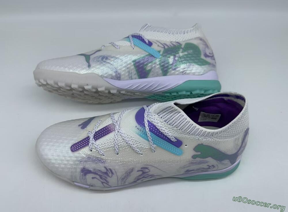 Puma Future Ultimate TF Football Shoes - Beige/Jade/Purple